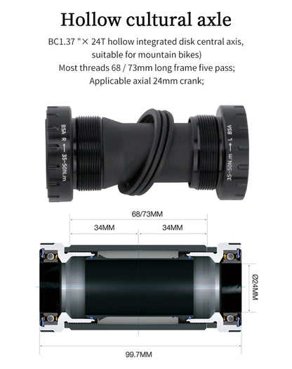GOLDIX MTB Kurbelgarnitur 104BCD – 10/11/12-fach | BSA BB68 inkl. | 170/175mm | 668g | Aluminum