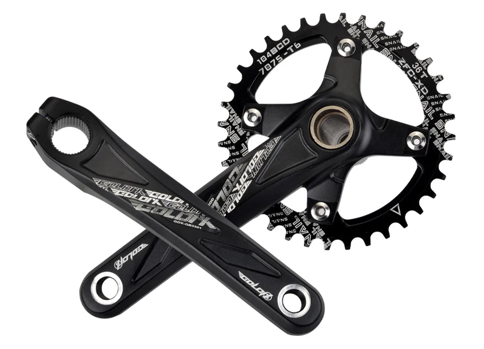 GOLDIX 104BCD MTB Crankset 32T/34T/36T/38T Narrow Wide