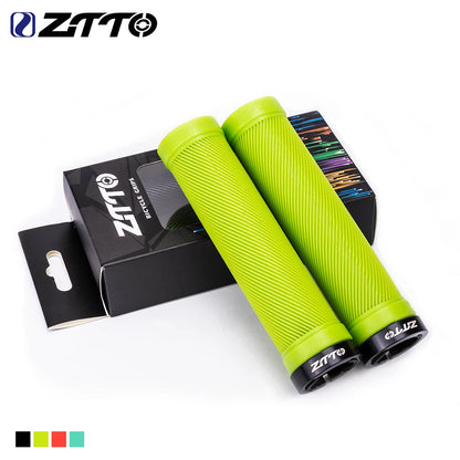 ZTTO 1 Pair AG40 MTB Grips for Mountain Bike Fixed Gear Lock-on Grips Anti-Slip Handlebar Shock-Proof Rubber Bicycle Grip Parts
