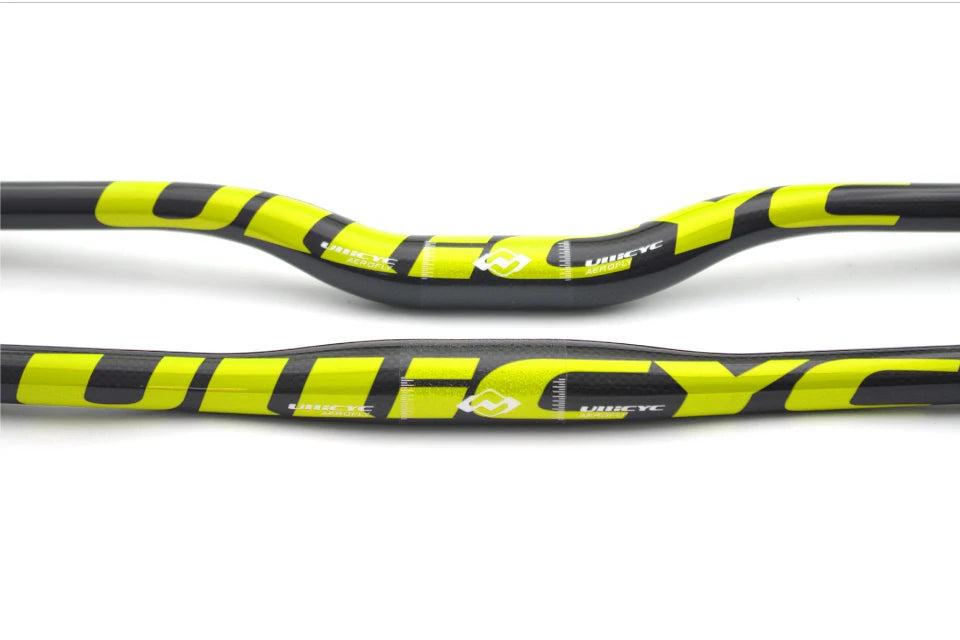 ULLICYC 3K Carbon MTB Lenker – 31.8mm | 580–740mm | Flat & Rise | Fluorescent Yellow | Trail & Enduro