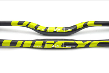 ULLICYC 3K Carbon MTB Lenker – 31.8mm | 580–740mm | Flat & Rise | Fluorescent Yellow | Trail & Enduro