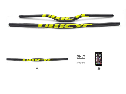 ULLICYC 3K Carbon MTB Lenker – 31.8mm | 580–740mm | Flat & Rise | Fluorescent Yellow | Trail & Enduro