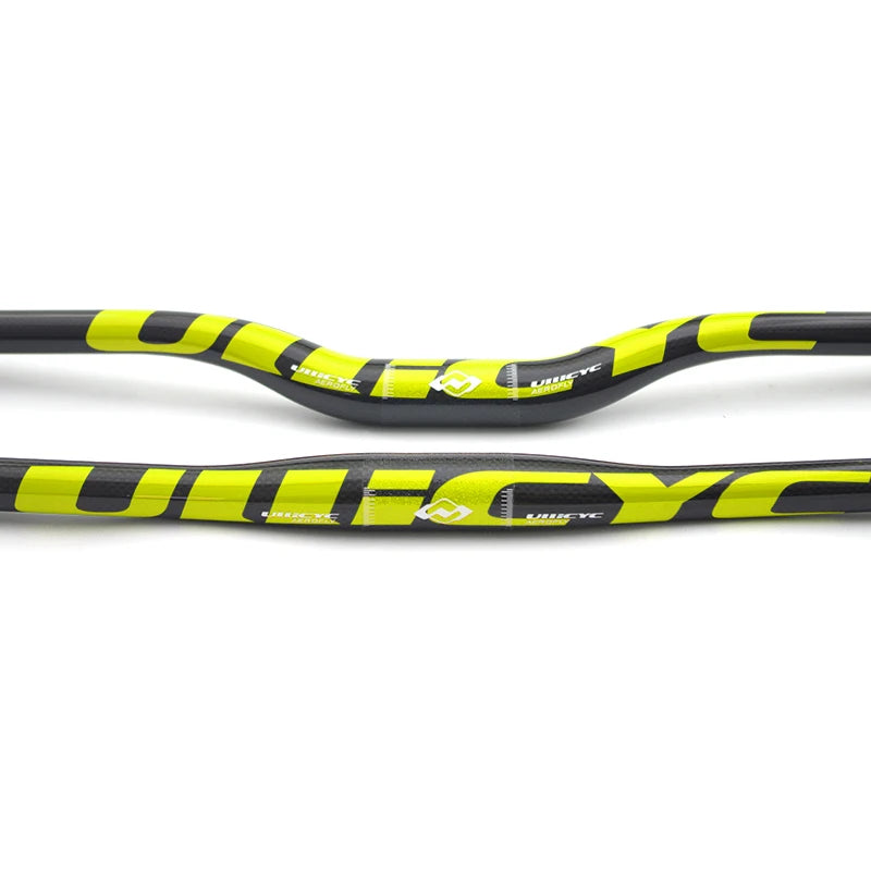 ULLICYC 3K Carbon MTB Lenker – 31.8mm | 580–740mm | Flat & Rise | Fluorescent Yellow | Trail & Enduro