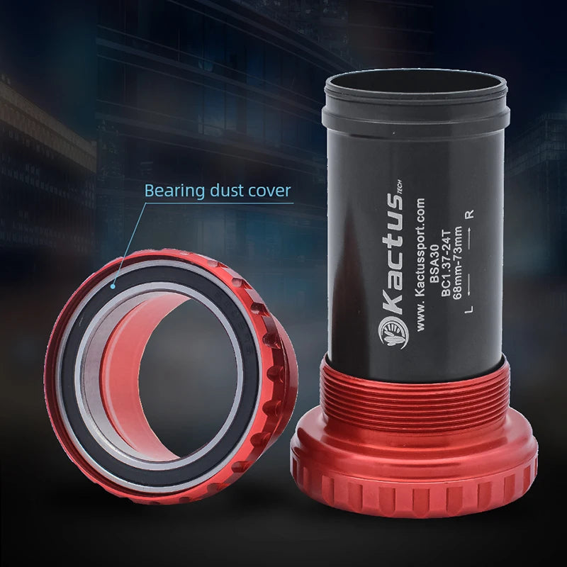 KACTUS Bicycle Bottom Bracket BSA Thread Kit Road MTB Bike Frame 68/73 for Axis 24/22 and 29/30mm for Shimano/SRAM GXP Crankset
