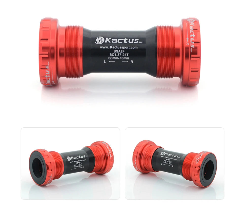 KACTUS Bicycle Bottom Bracket BSA Thread Kit Road MTB Bike Frame 68/73 for Axis 24/22 and 29/30mm for Shimano/SRAM GXP Crankset