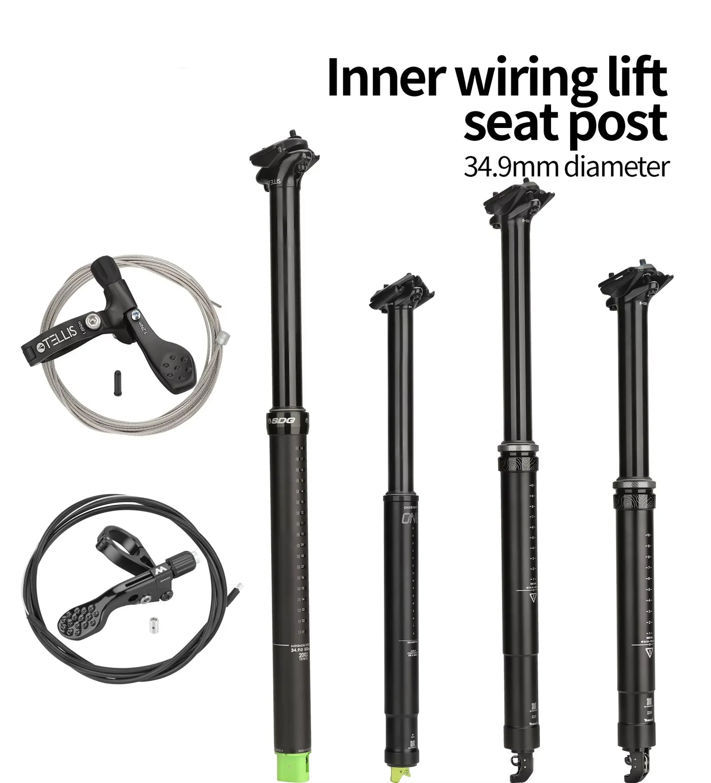 ONE Dropper Seatpost – 34.9mm | 481mm | 788g | Interne Zugführung | Trail & Enduro