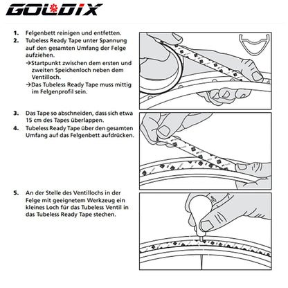 GOLDIX 50m Mountain Road Bicycle Tubeless Rim Tape For Mountain Bike Road Ring Vacuum Tire Mat Bicycle Wheel Carbon Wheelset