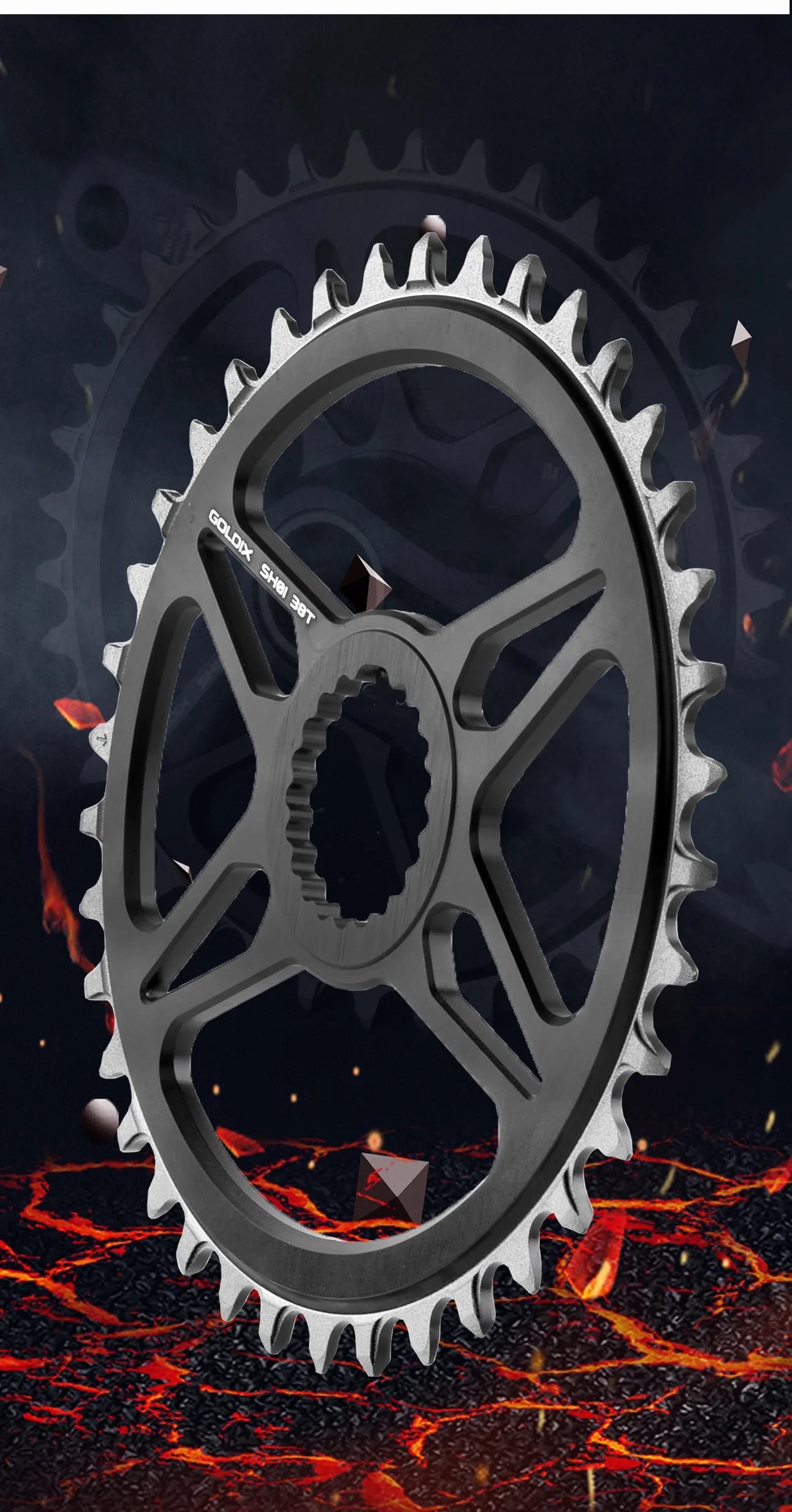GOLDIX Wide-Narrow Chainring – Shimano Deore XT M7100 M8100 M9100 | 12-fach | MTB Kettenblatt 1x | verschiedene Größen