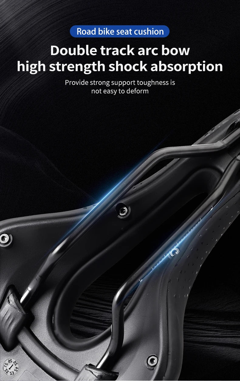 BOLANY Bicycle Saddle PU Leather Ultralight Breathable Comfortable Saddle MTB Bike Seat For Bicycle Accessories