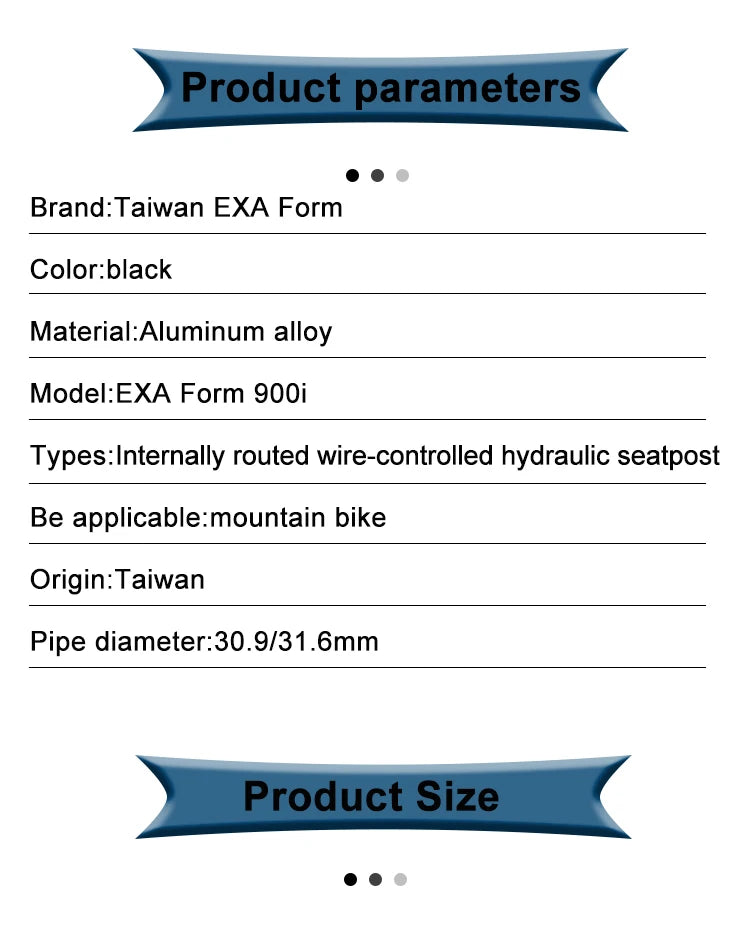 KS Exa Form 900i Dropper MTB Seatpost Hydraulic Adjustable Height Mountain Bike Cable Remote Hand Control 30.9 31.6mm Seat Tube