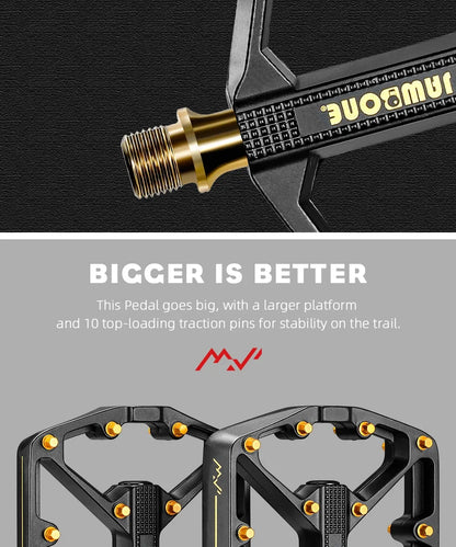 `JAWBONE MTB Flat Pedal | Aluminum 125x104mm CrMo Axle – Trail & Enduro`