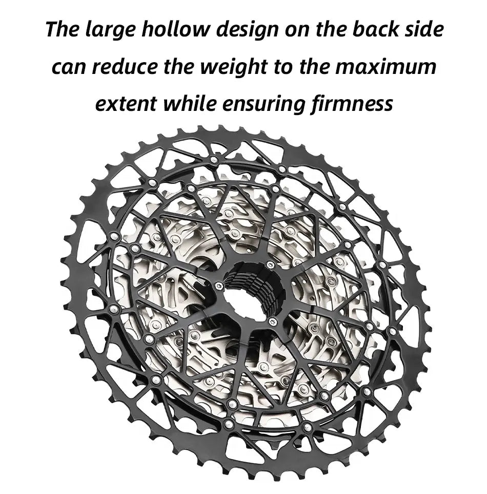 SUNSHINE Ultralight Bicycle Cassette Freewheel Carbon Steel Material 9/10/11/12/13 Speed HG Structure Sprocket for Mountain Bike