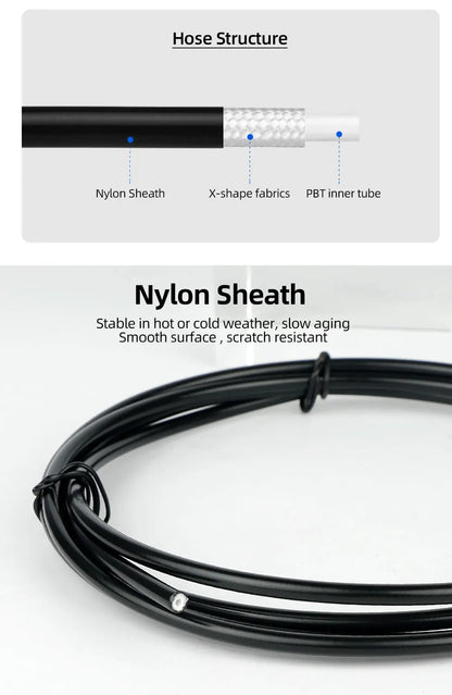 2500mm Bicycle Hydraulic Disc Brake Hose for Shimano BH59 BH90 Sram Magura Tektro 3 Layers Oil Tube Pipe Cycle Brake Replacement