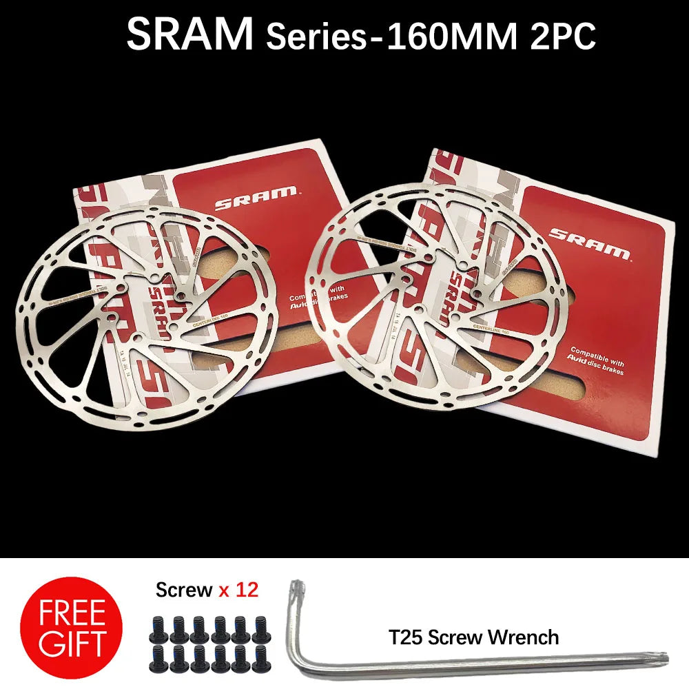 Sram AVID RT56 Bike Brake Rotor Centerline 160 180 203 Hydraulic Disc Brake Rotors With Bolts for MTB Mountain Road Bike Scooter