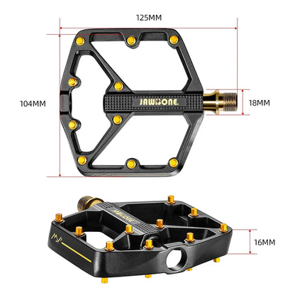 `JAWBONE MTB Flat Pedal | Aluminum 125x104mm CrMo Axle – Trail & Enduro`