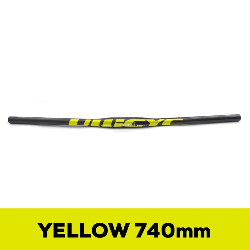ULLICYC 3K Carbon MTB Lenker – 31.8mm | 580–740mm | Flat & Rise | Fluorescent Yellow | Trail & Enduro