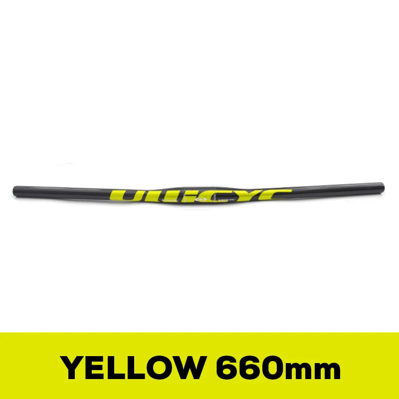ULLICYC 3K Carbon MTB Lenker – 31.8mm | 580–740mm | Flat & Rise | Fluorescent Yellow | Trail & Enduro