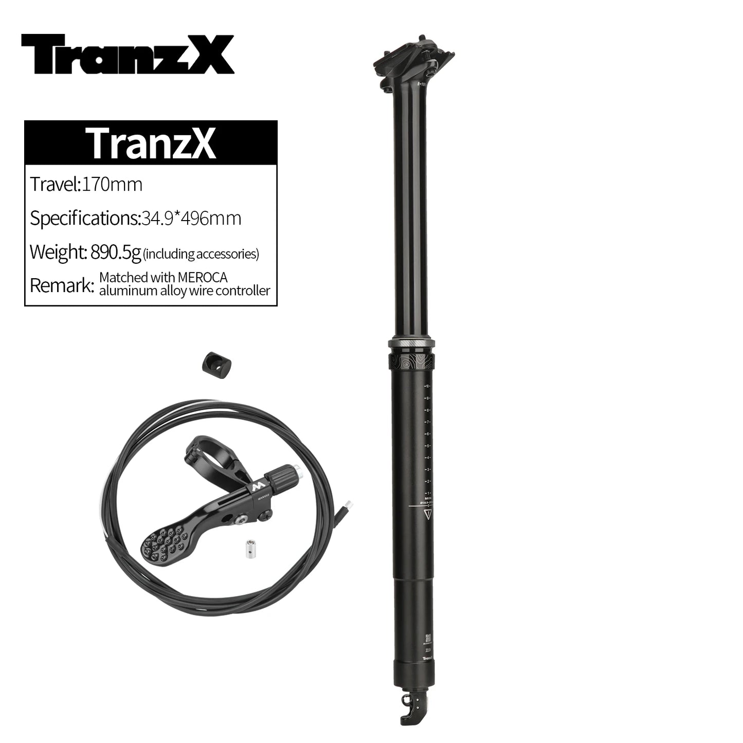 ONE Dropper Seatpost – 34.9mm | 481mm | 788g | Interne Zugführung | Trail & Enduro