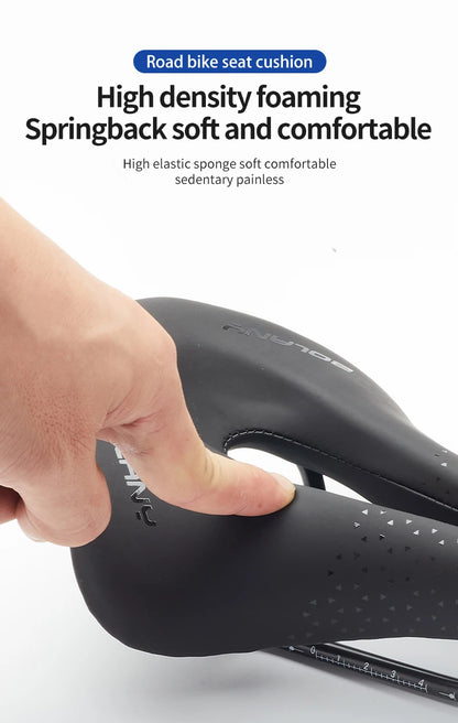BOLANY Bicycle Saddle PU Leather Ultralight Breathable Comfortable Saddle MTB Bike Seat For Bicycle Accessories