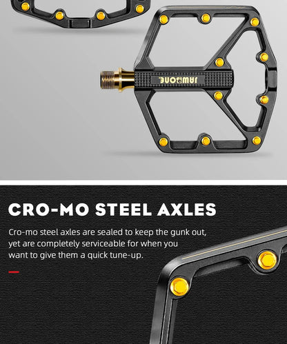 `JAWBONE MTB Flat Pedal | Aluminum 125x104mm CrMo Axle – Trail & Enduro`