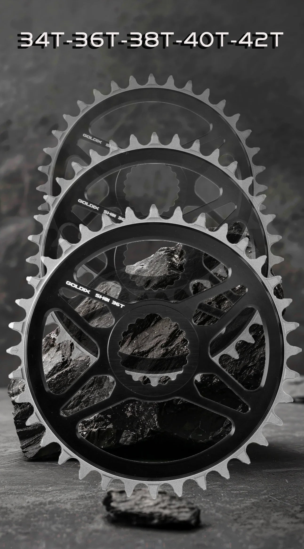 GOLDIX Wide-Narrow Chainring – Shimano Deore XT M7100 M8100 M9100 | 12-fach | MTB Kettenblatt 1x | verschiedene Größen