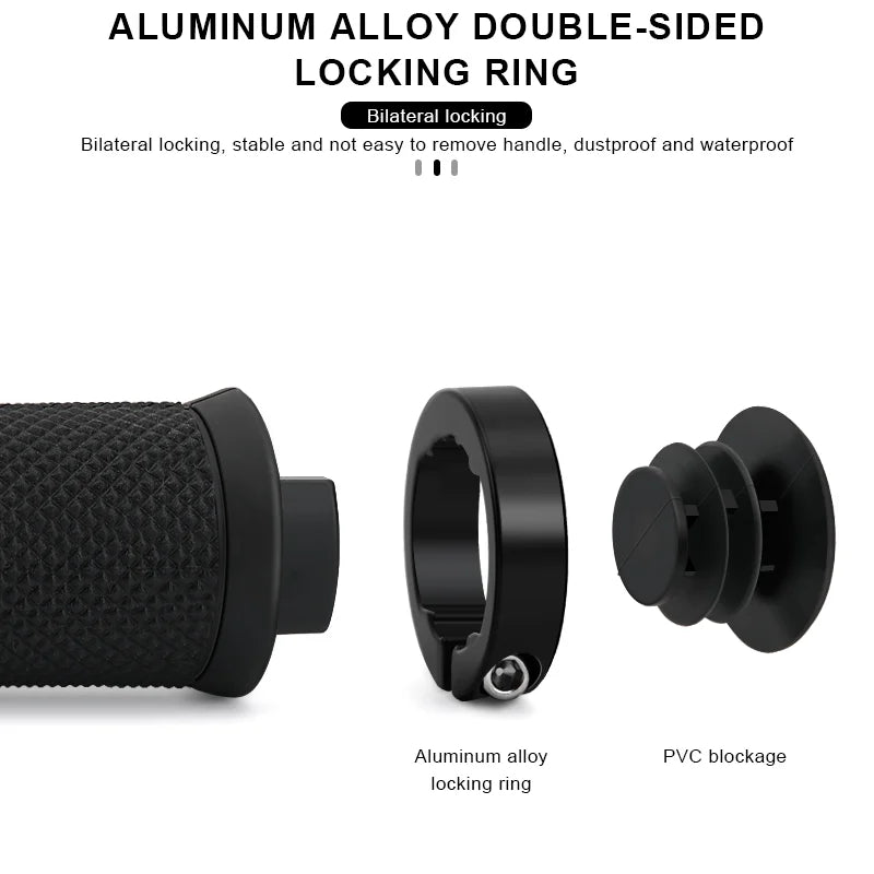 RIDERACE Bicycle Handlebar Grips Lock on MTB Mountain Bike Handle Bar Cover Shockproof Non-Slip Ergonomic Cycling Grips Rubber