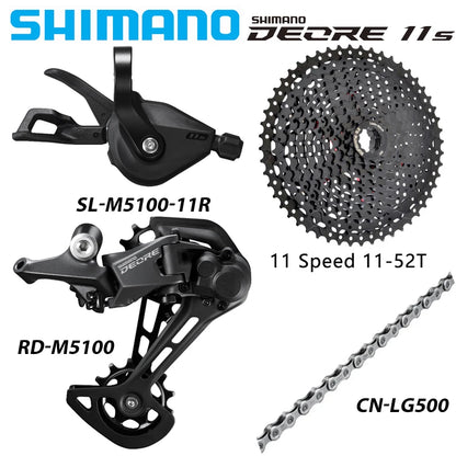 SHIMANO DEORE M5100 1X11Speed Groupset RAPIDFIRE PLUS Shifting Lever Rear Derailleur Sunshine MTB Bike Cassette 46T 50T 52T