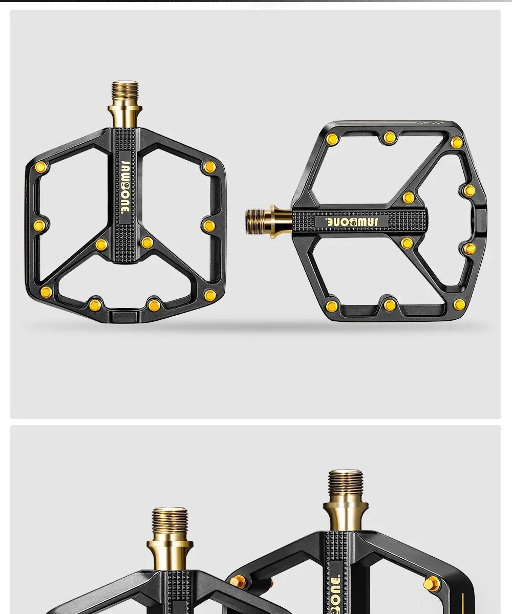 `JAWBONE MTB Flat Pedal | Aluminum 125x104mm CrMo Axle – Trail & Enduro`