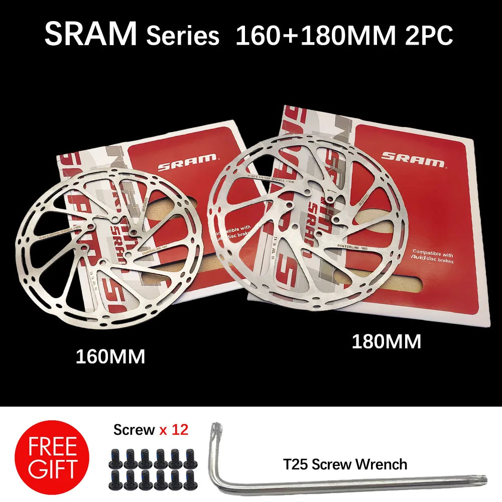 Sram AVID RT56 Bike Brake Rotor Centerline 160 180 203 Hydraulic Disc Brake Rotors With Bolts for MTB Mountain Road Bike Scooter