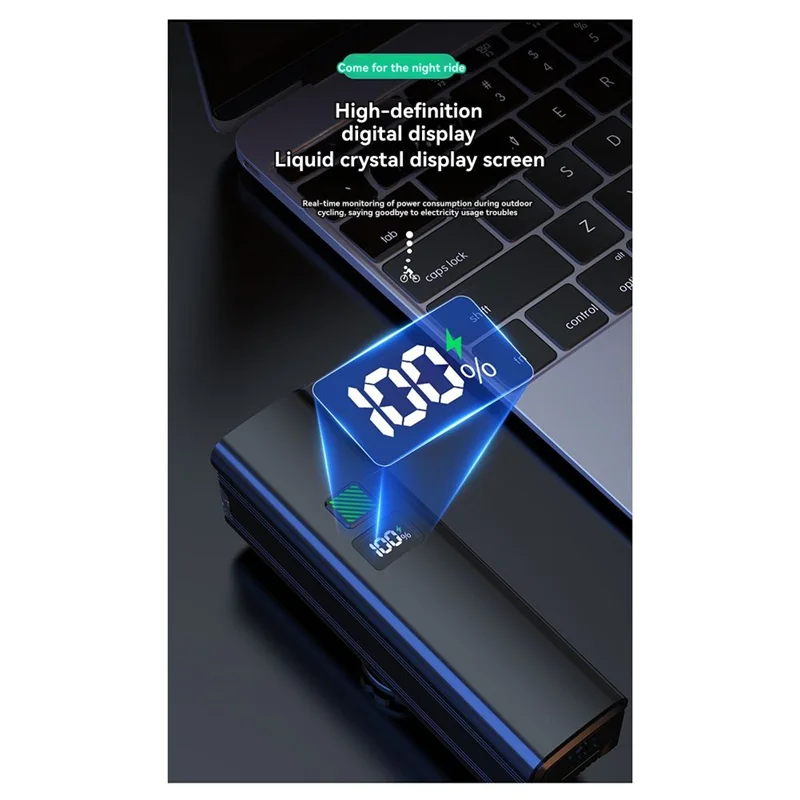 Fahrrad Frontlicht 800 Lumen – USB-C | 4500mAh 21700 Akku | Weitwinkel | MTB & Pendler