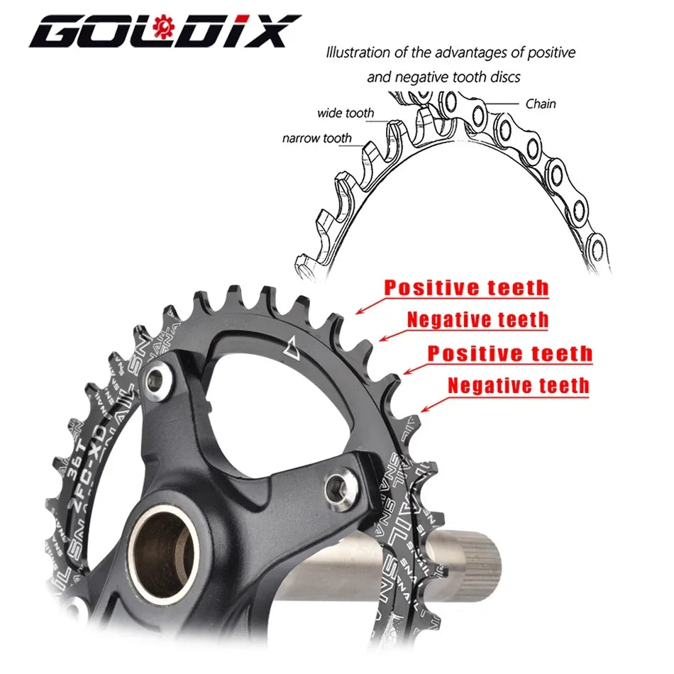 GOLDIX MTB Kurbelgarnitur 104BCD – 10/11/12-fach | BSA BB68 inkl. | 170/175mm | 668g | Aluminum