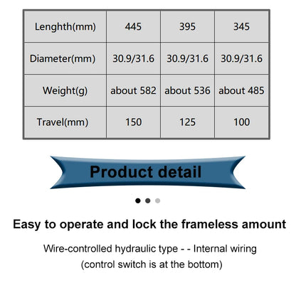 KS Exa Form 900i Dropper MTB Seatpost Hydraulic Adjustable Height Mountain Bike Cable Remote Hand Control 30.9 31.6mm Seat Tube