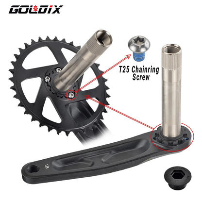 GOLDIX MTB Crankset – 1x | 30/32/34/36/38T | BSA 68/73mm | 170/175mm | GXP incl. Bottom Bracket