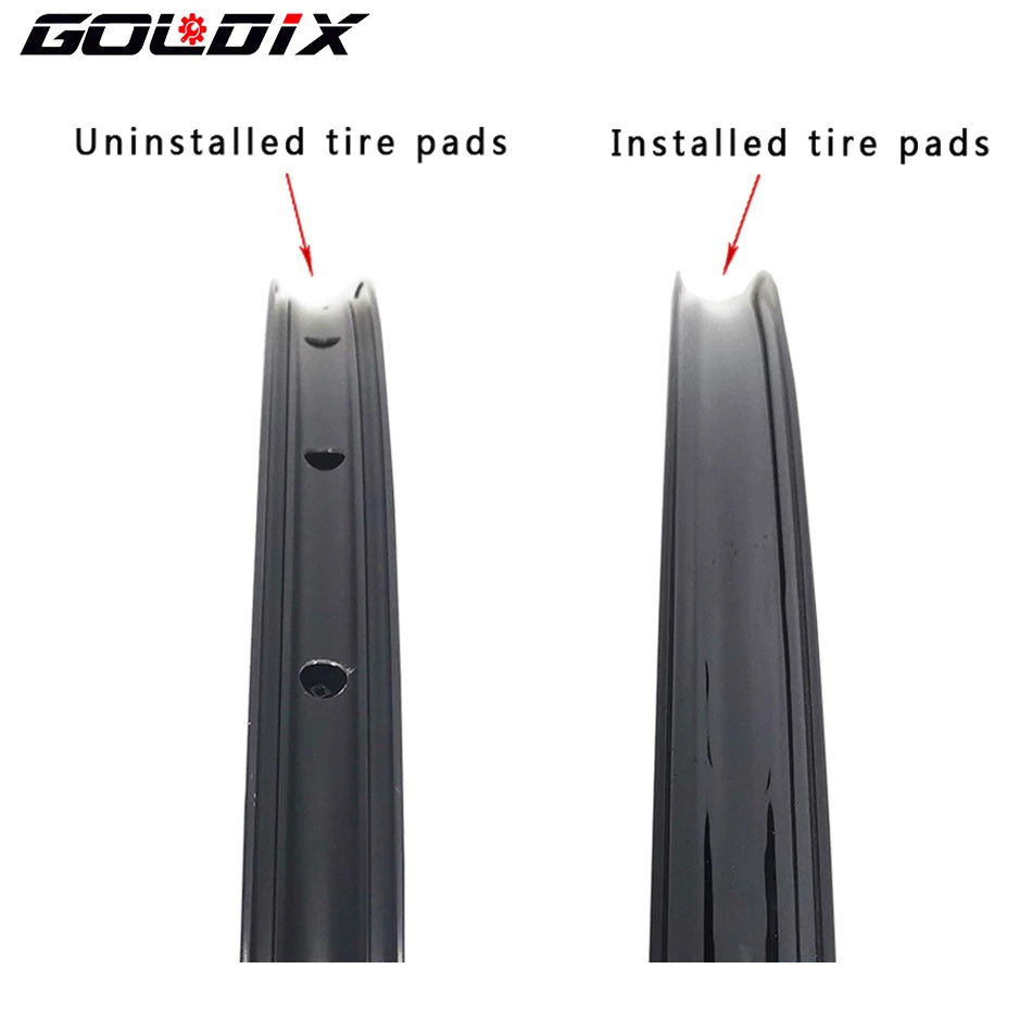 GOLDIX 50m Mountain Road Bicycle Tubeless Rim Tape For Mountain Bike Road Ring Vacuum Tire Mat Bicycle Wheel Carbon Wheelset