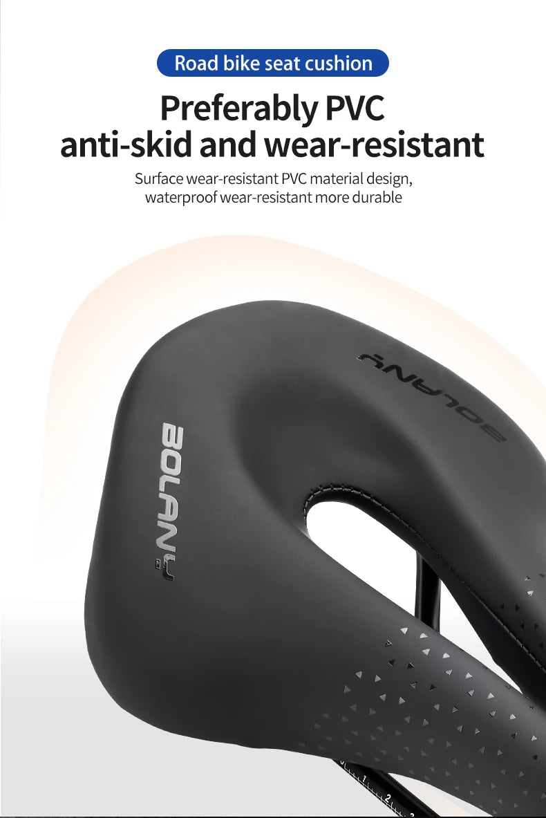 BOLANY Bicycle Saddle PU Leather Ultralight Breathable Comfortable Saddle MTB Bike Seat For Bicycle Accessories