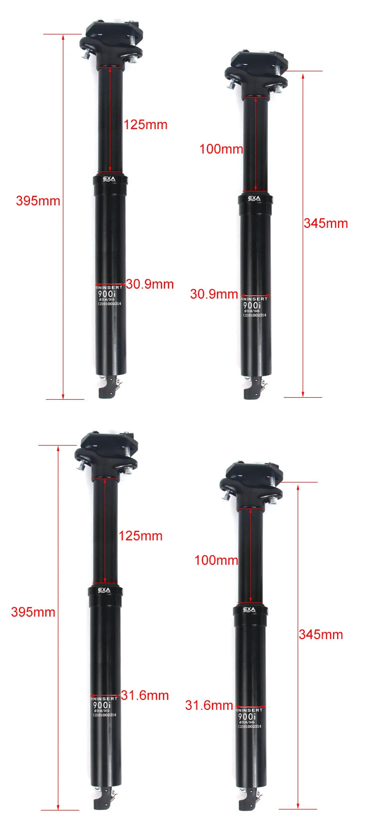 KS Exa Form 900i Dropper MTB Seatpost Hydraulic Adjustable Height Mountain Bike Cable Remote Hand Control 30.9 31.6mm Seat Tube