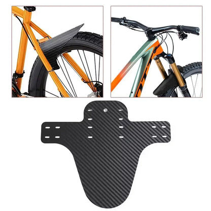 MTB Carbon Mud Guard Set – Universelles Schutzblech für Vorder- & Hintergabel | Inkl. 5 Kabelbinder
