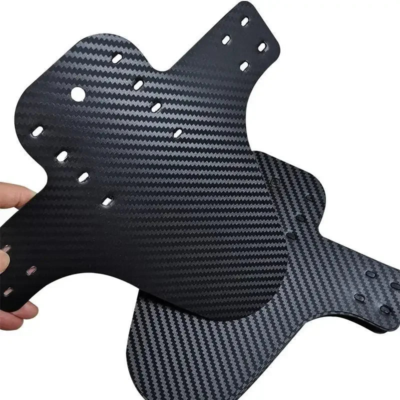 MTB Carbon Mud Guard Set – Universelles Schutzblech für Vorder- & Hintergabel | Inkl. 5 Kabelbinder