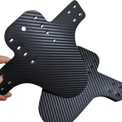 MTB Carbon Mud Guard Set – Universelles Schutzblech für Vorder- & Hintergabel | Inkl. 5 Kabelbinder