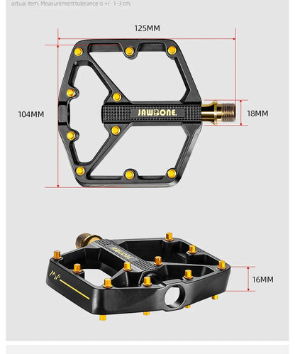 `JAWBONE MTB Flat Pedal | Aluminum 125x104mm CrMo Axle – Trail & Enduro`
