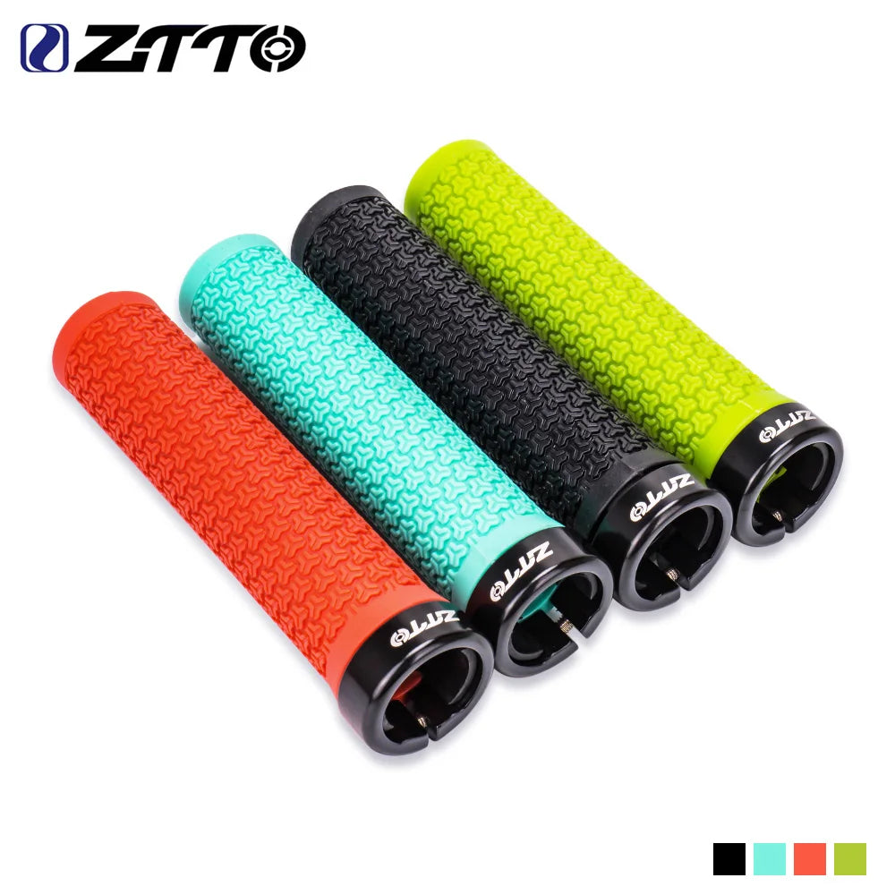 ZTTO 1Pair AG40 MTB Grips For Mountain Bike Fixed Gear Lock-on grip Anti-Slip Handlebar Shock-Proof Rubber Bicycle Grips Parts