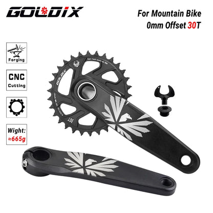GOLDIX MTB Crankset – 1x | 30/32/34/36/38T | BSA 68/73mm | 170/175mm | GXP incl. Bottom Bracket