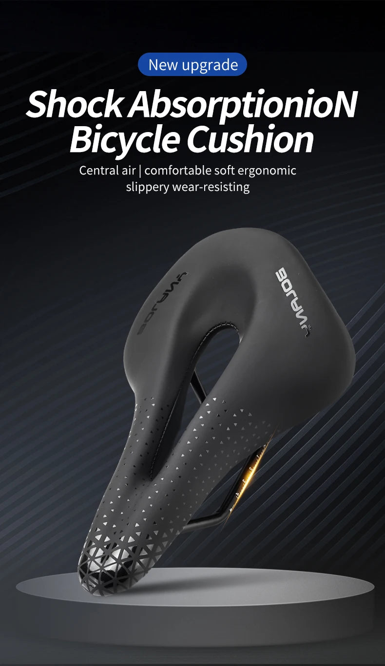 BOLANY Bicycle Saddle PU Leather Ultralight Breathable Comfortable Saddle MTB Bike Seat For Bicycle Accessories