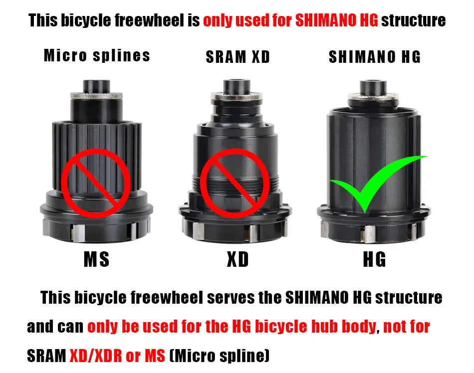 SUNSHINE Ultralight Bicycle Cassette Freewheel Carbon Steel Material 9/10/11/12/13 Speed HG Structure Sprocket for Mountain Bike
