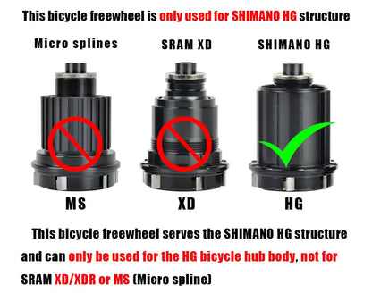 SUNSHINE Ultralight Bicycle Cassette Freewheel Carbon Steel Material 9/10/11/12/13 Speed HG Structure Sprocket for Mountain Bike
