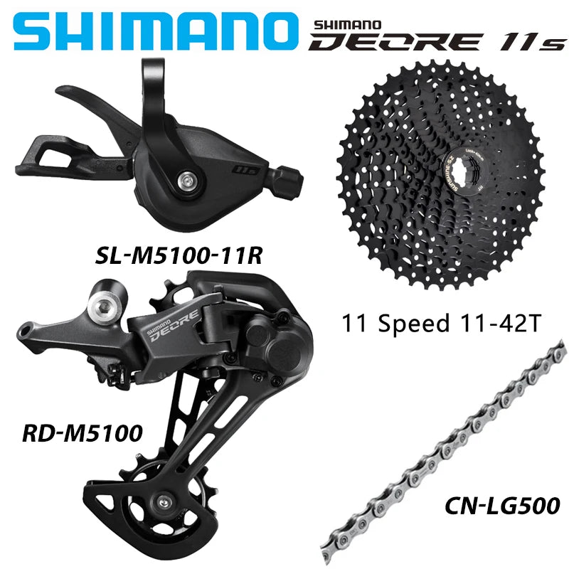 SHIMANO DEORE M5100 1X11Speed Groupset RAPIDFIRE PLUS Shifting Lever Rear Derailleur Sunshine MTB Bike Cassette 46T 50T 52T