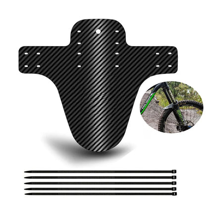 MTB Carbon Mud Guard Set – Universelles Schutzblech für Vorder- & Hintergabel | Inkl. 5 Kabelbinder