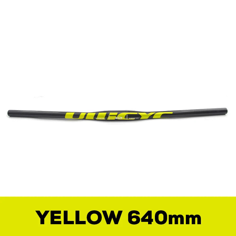 ULLICYC 3K Carbon MTB Lenker – 31.8mm | 580–740mm | Flat & Rise | Fluorescent Yellow | Trail & Enduro