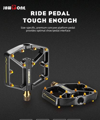 `JAWBONE MTB Flat Pedal | Aluminum 125x104mm CrMo Axle – Trail & Enduro`