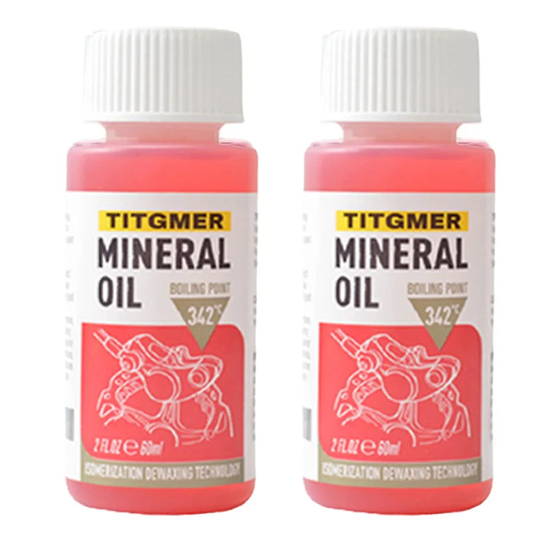 High Performance Bike Brake Mineral Oil - 60ml/2oz - Ideal for Shimano and Tektro Hydraulic Brake Systems